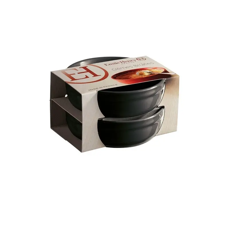 Emile Henry Creme Brulee Ramekin Set of 2 - Charcoal