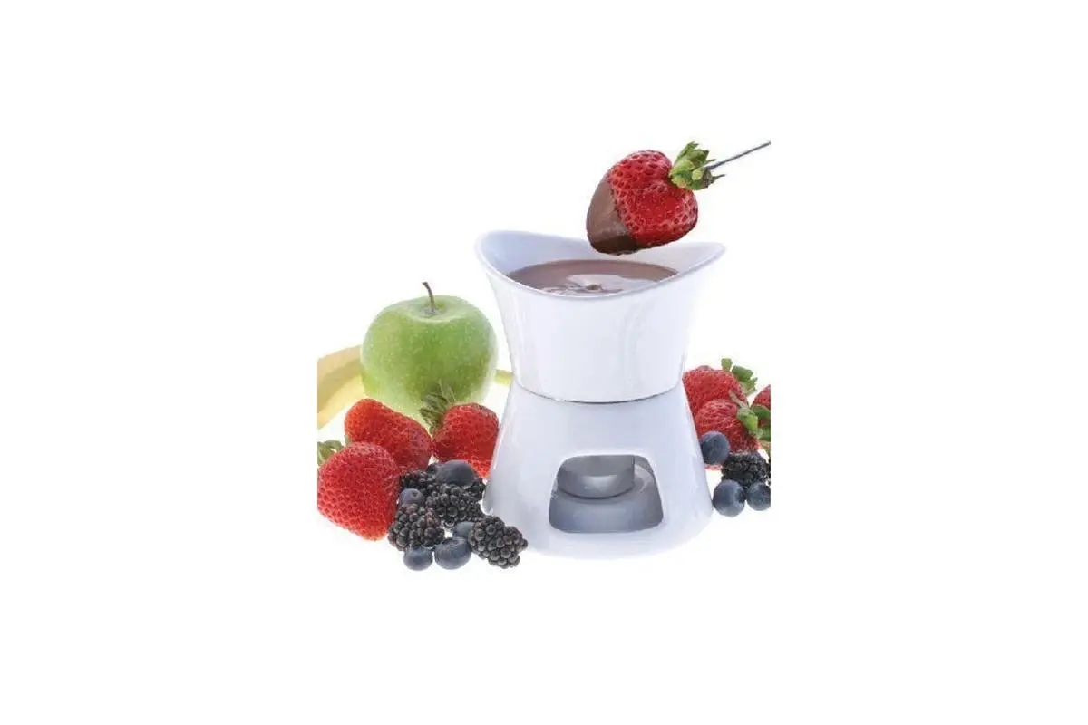 Swissmar 75694 7pc Chocolate Fondue Set White