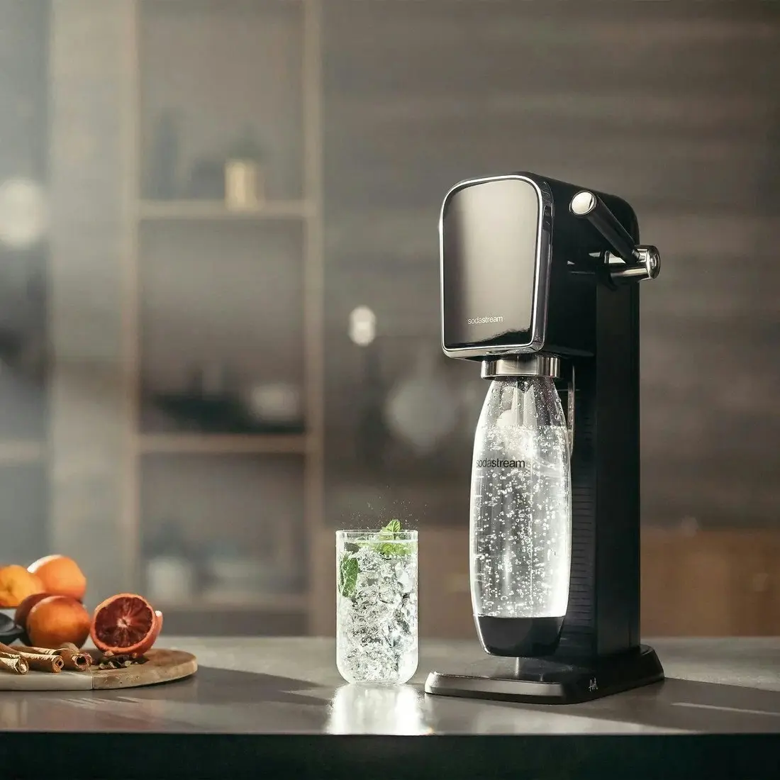 SodaStream ART sparkling drink maker with Flavors - Black