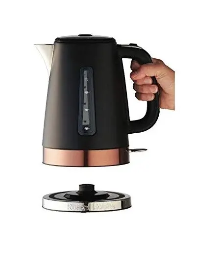 Russell Hobbs Brooklyn 4 Slice Toaster Kettle Set - Black/Copper