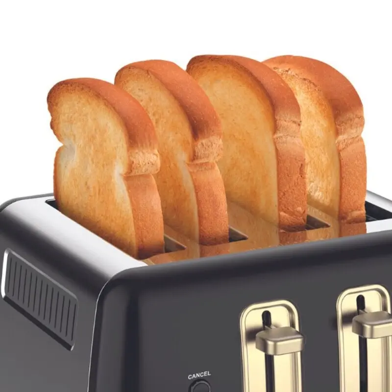 Morphy Richards Ascend Soft Gold 4-Slice Toaster - Satin Black -MRSGT4B