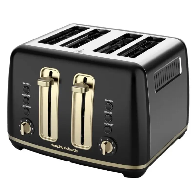 Morphy Richards Ascend Soft Gold 4-Slice Toaster - Satin Black -MRSGT4B