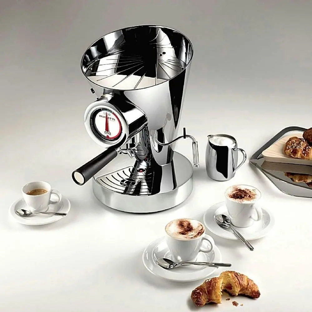 Bugatti E-Diva Espresso Coffee Machine - Chrome