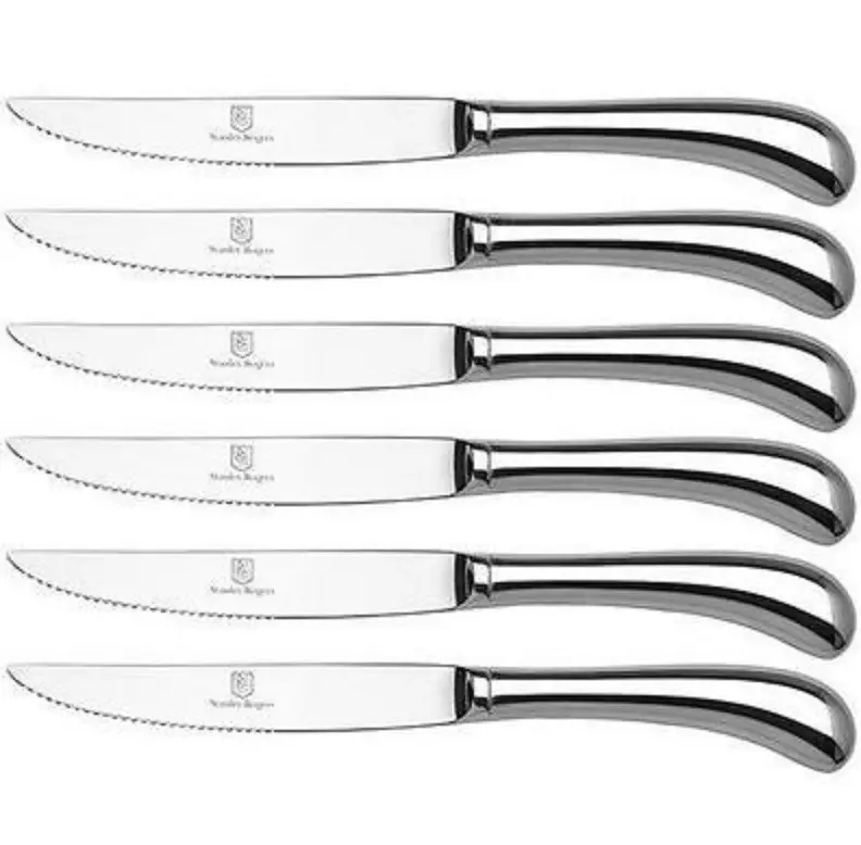 Stanley Rogers 6 Piece Pistol Grip Steak Knife Set Stainless Steel CPI64