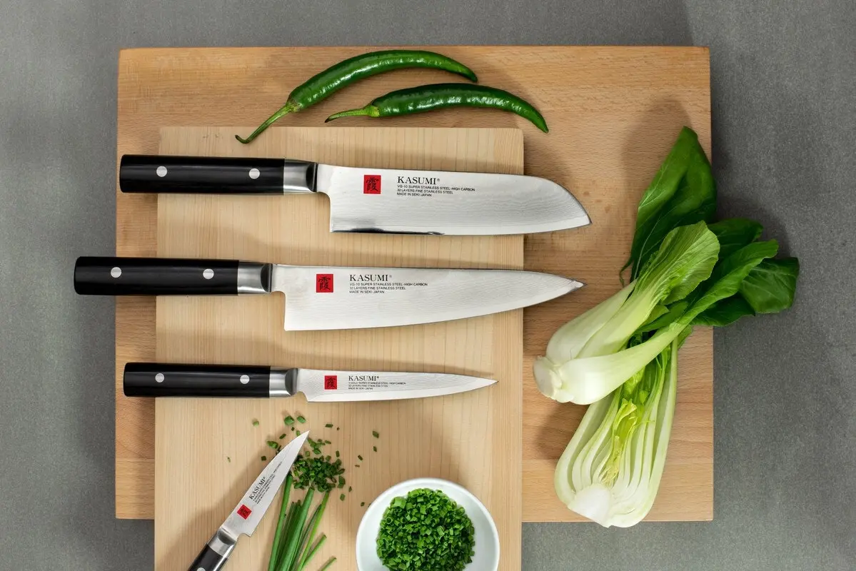 Kasumi 3 Piece Santoku Knife Set