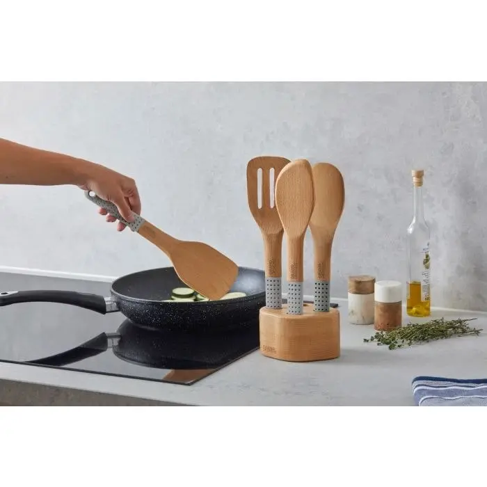 Grand Designs 5 Piece Cooking Utensil Set with Wooden Stand