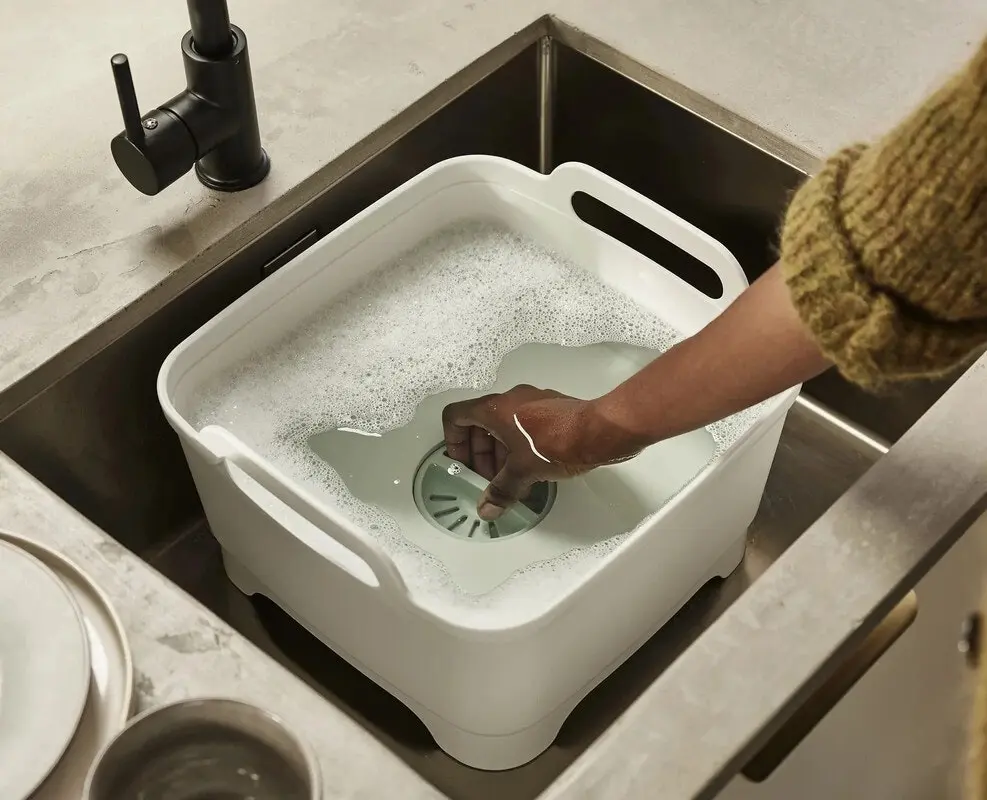 Joseph Joseph Wash&DrainÃ¢â€žÂ¢ Washing-up Bowl - Light Stone/ Sage