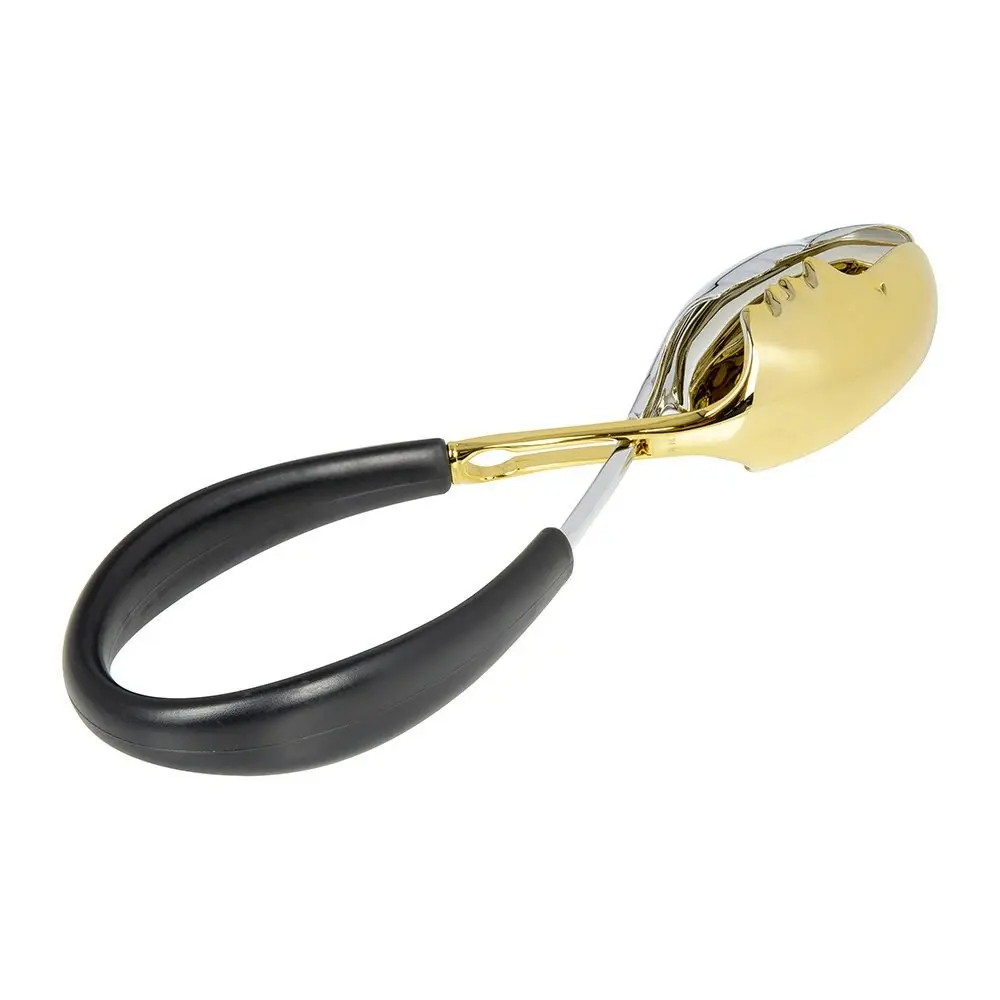 Bugatti Kiss Salad Tongs - Black/Gold