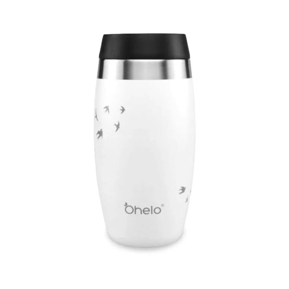 Ohelo 400ml To-Go Tumbler With Etched Swallows - White