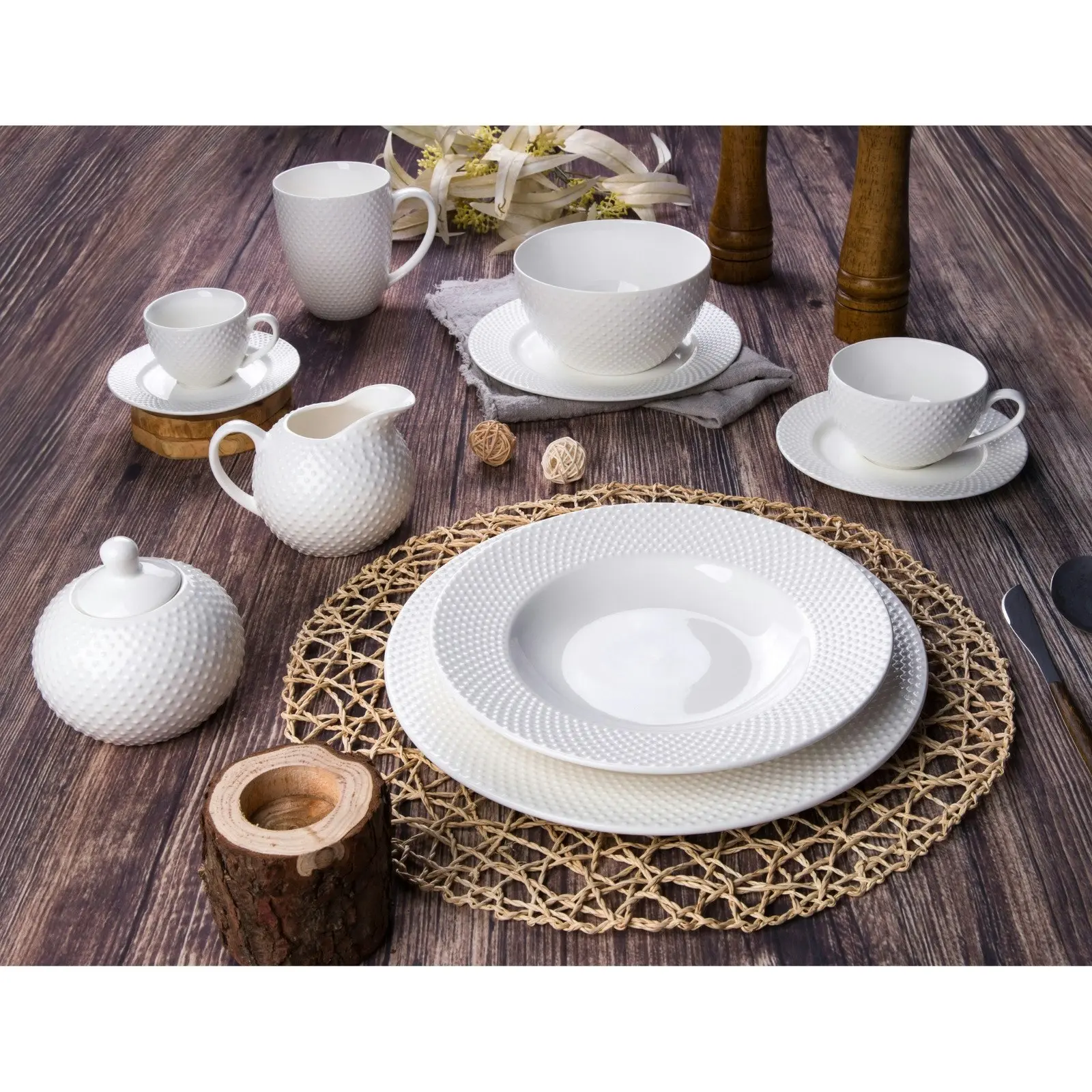 ShervinVerkil Prominence 4-piece Cup & Saucer Set - White