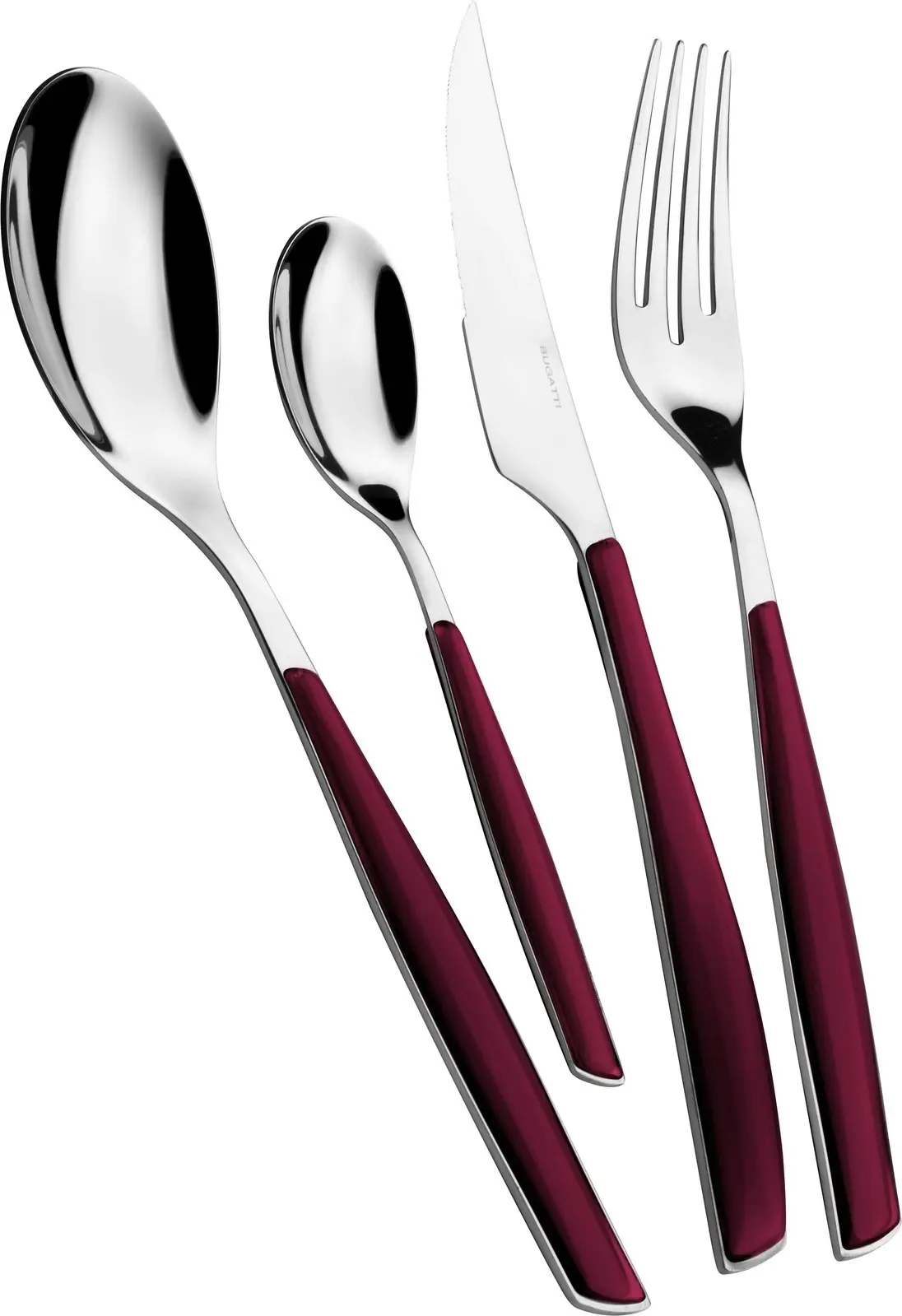 Bugatti Glamour 24pc Cutlery Set - Garnet Red