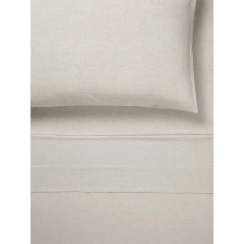 Linen House Nimes Pure Linen Natural Bed Sheet Set - Queen