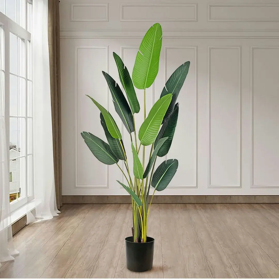 Soga 220cm Artificial Giant Green Birds of Paradise Tree Fake Tropical Indoor Plant Home Office Decor