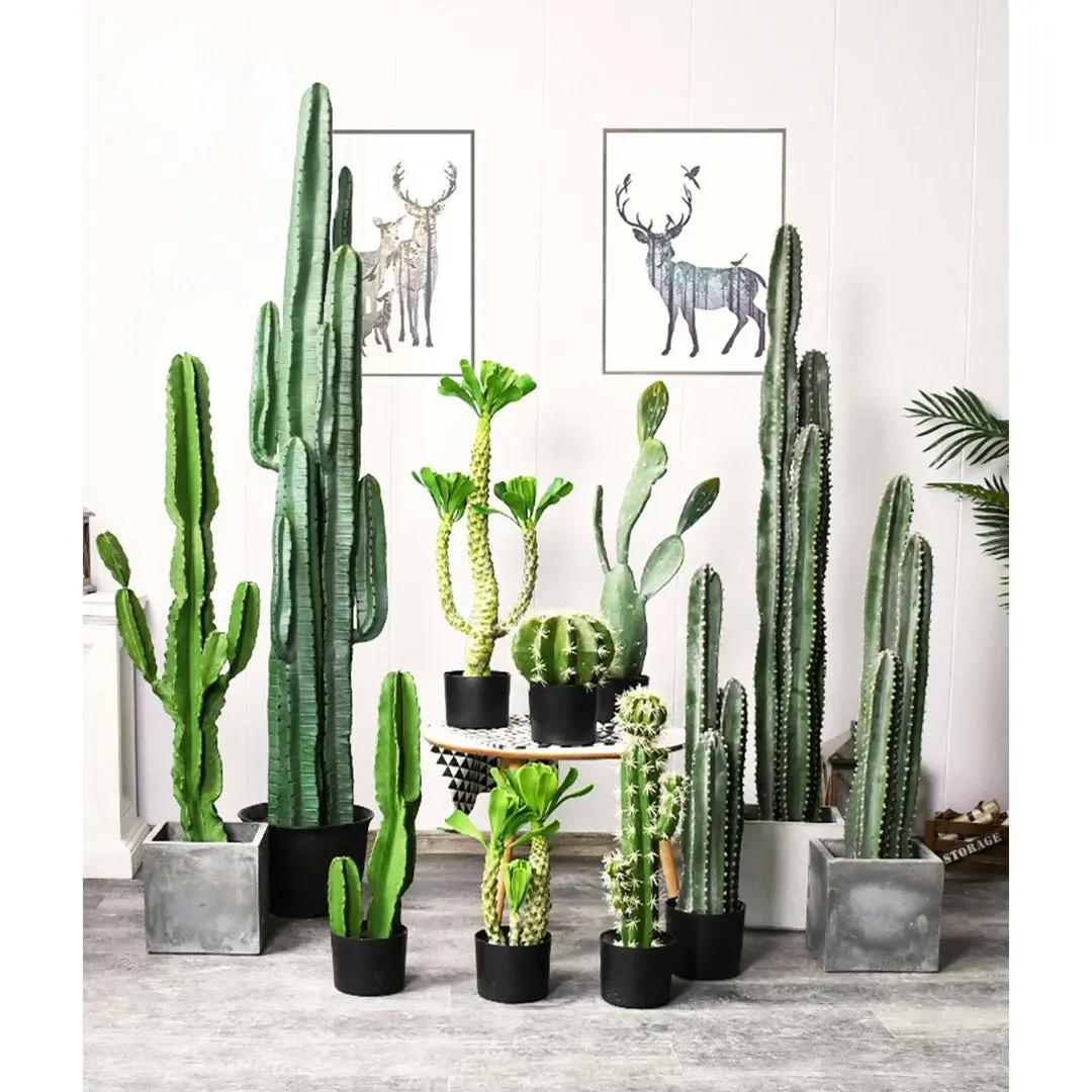 Soga 120cm Green Artificial Indoor Cactus Tree Fake Plant Simulation Decorative 6 Heads