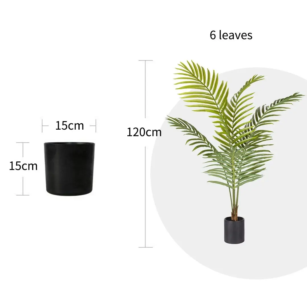 Soga 120cm Green Artificial Indoor Rogue Areca Palm Tree Fake Tropical Plant Home Office Decor