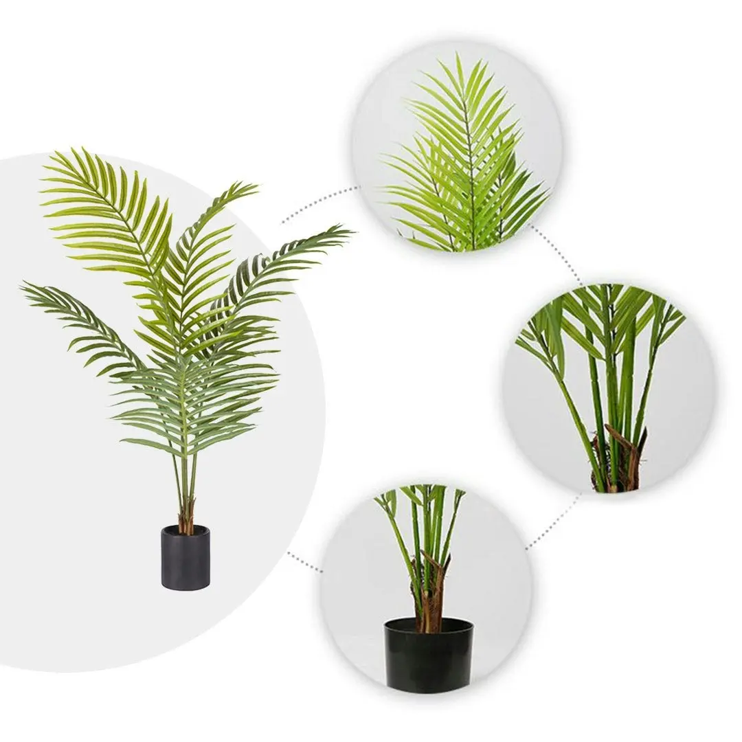 Soga 120cm Green Artificial Indoor Rogue Areca Palm Tree Fake Tropical Plant Home Office Decor