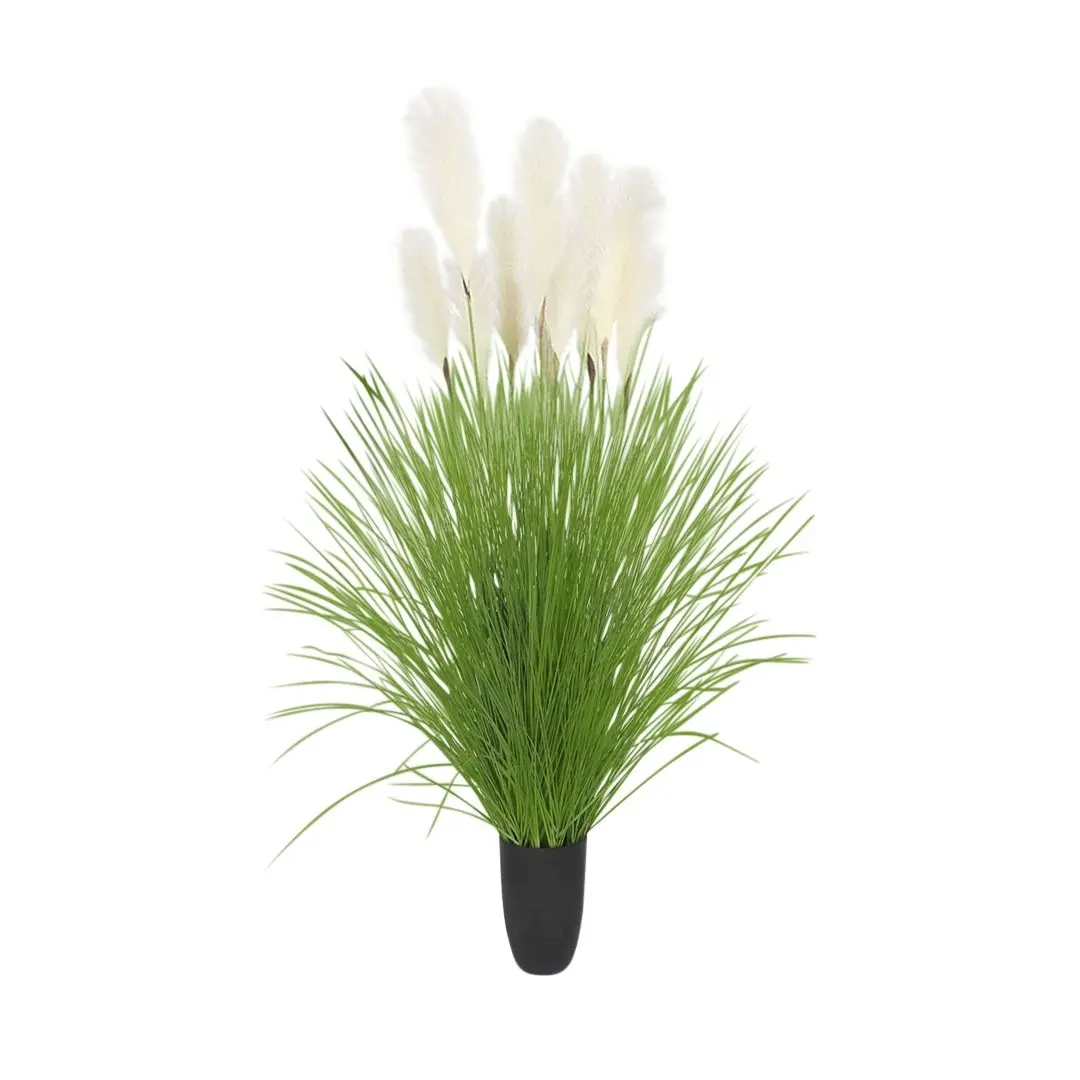 Soga 137cm Potted Tall Silk Fake Pampas Grass, Artificial Plants Reed Greenery Flowers, Home Decor