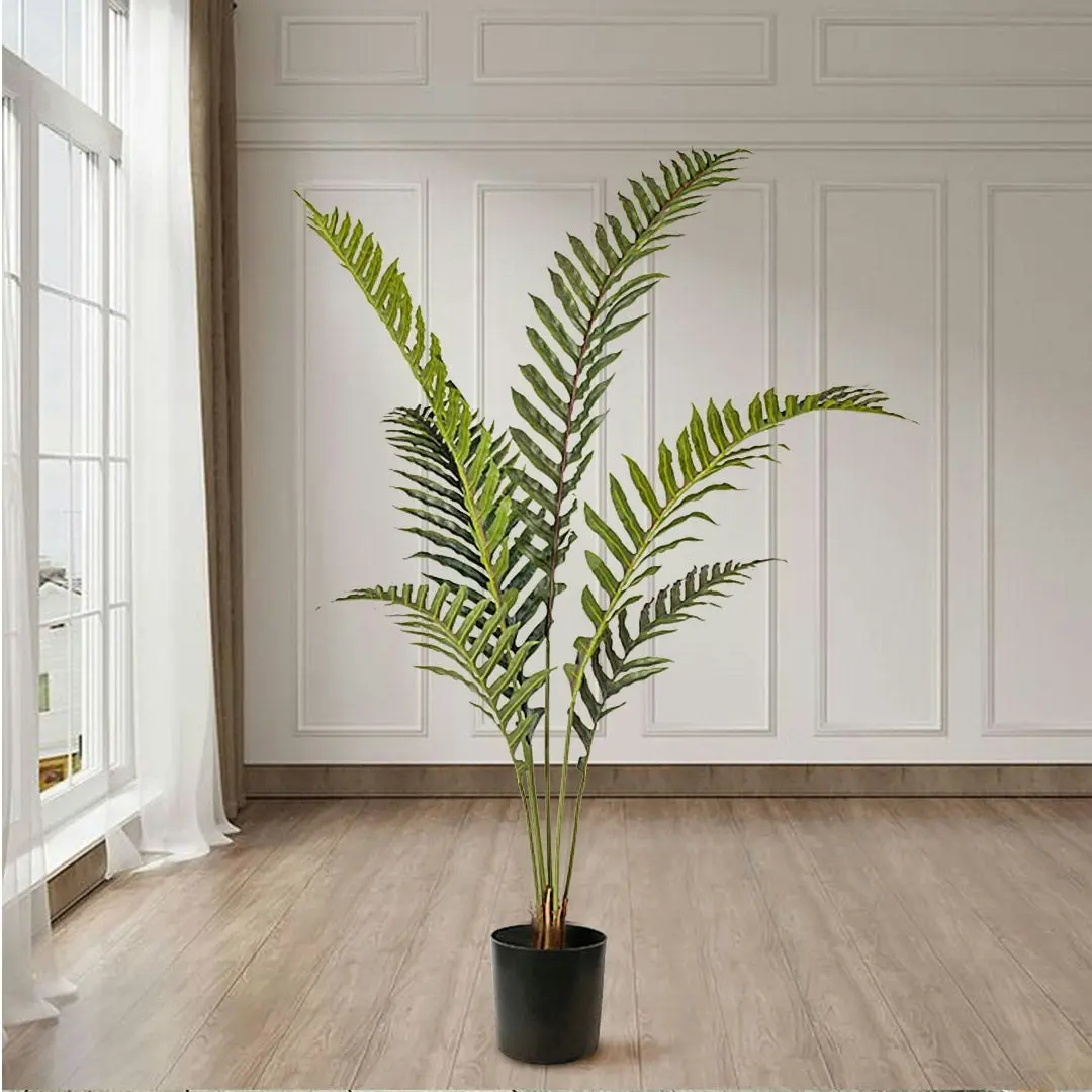 Soga 150cm Artificial Green Rogue Hares Foot Fern Tree Fake Tropical Indoor Plant Home Office Decor