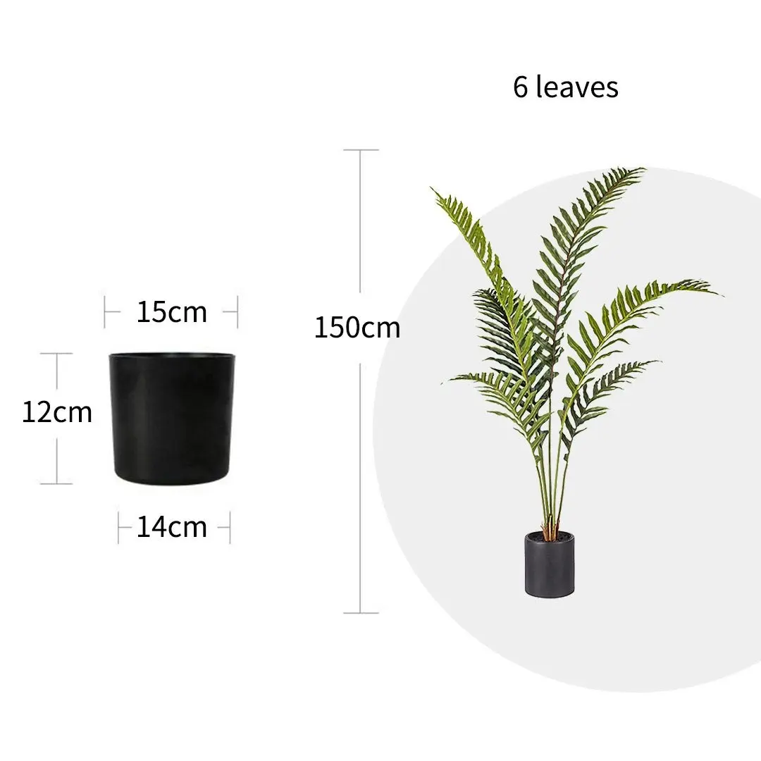 Soga 150cm Artificial Green Rogue Hares Foot Fern Tree Fake Tropical Indoor Plant Home Office Decor