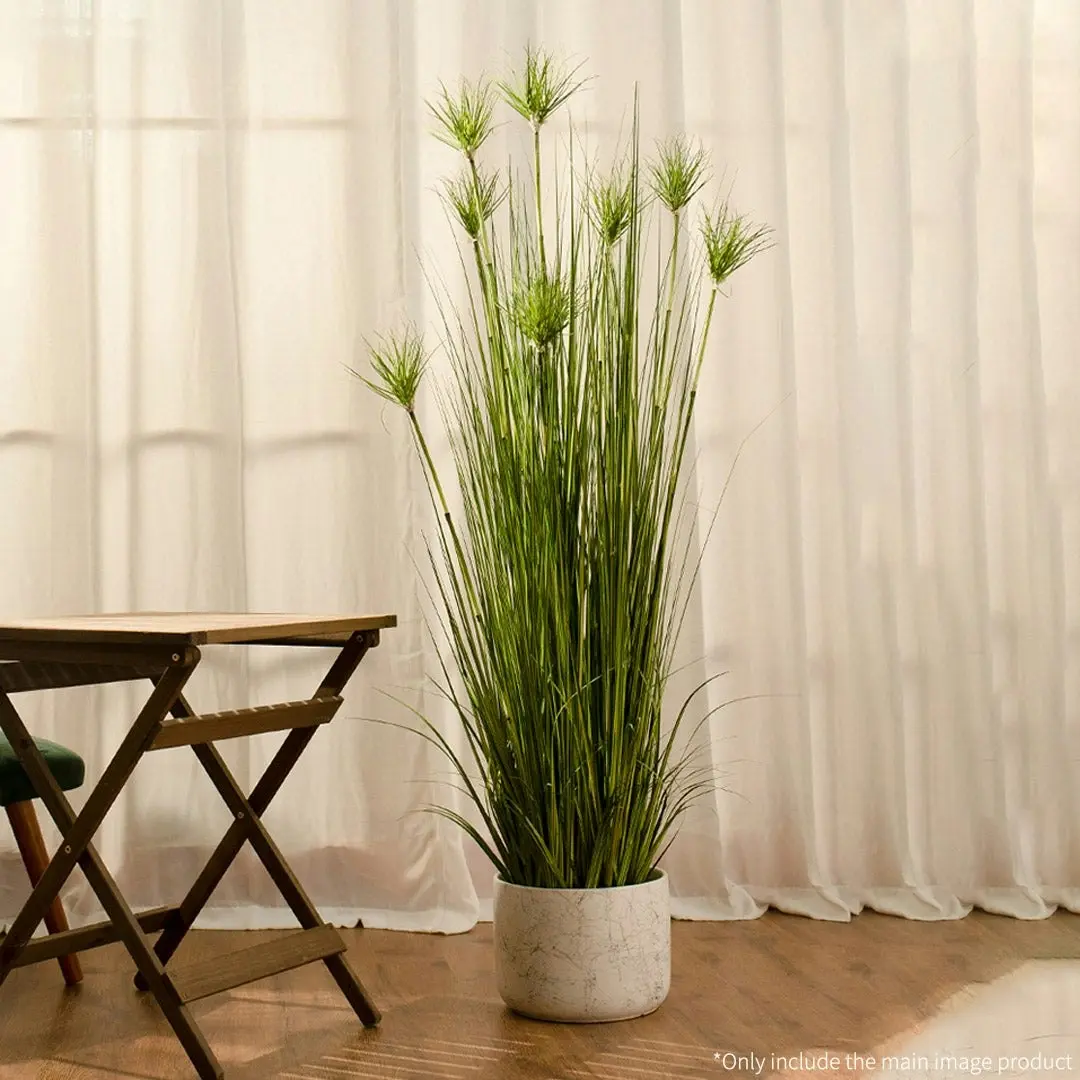 Soga 150cm Cyperus Papyrus Plant Tree Artificial Green Grass, Home Or Office Indoor Greenery Accent