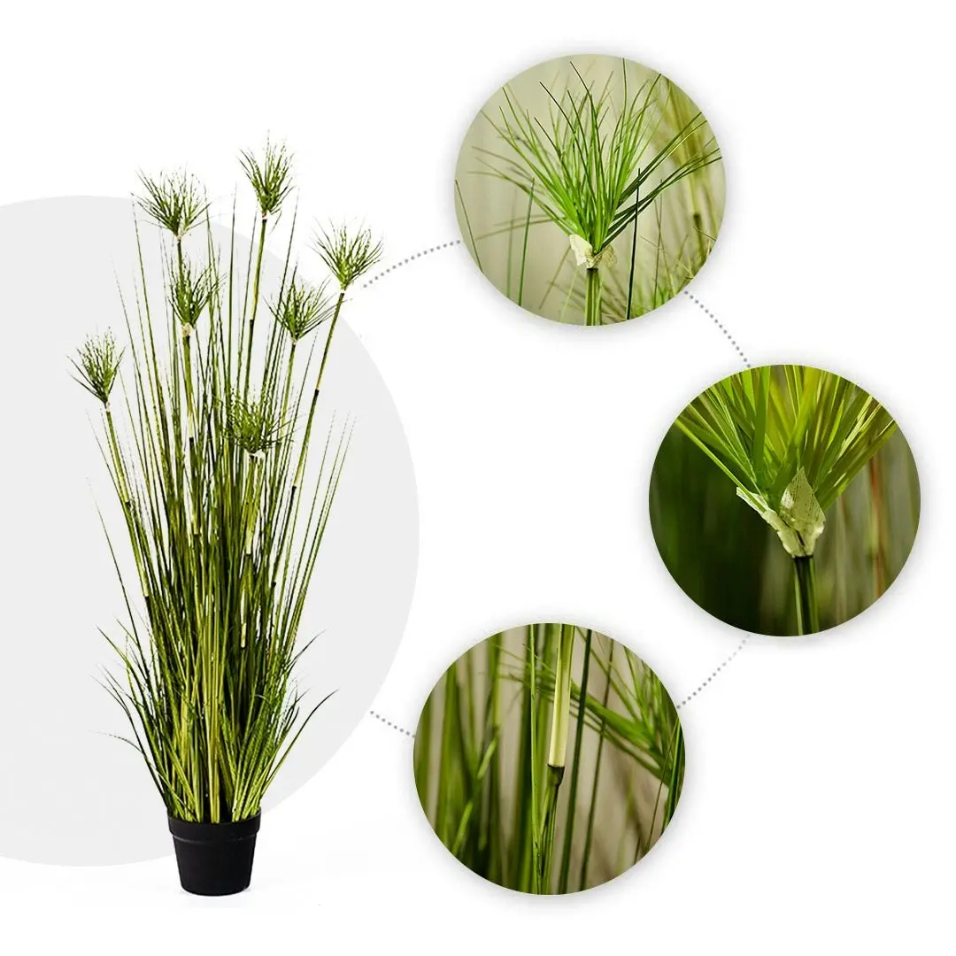 Soga 150cm Cyperus Papyrus Plant Tree Artificial Green Grass, Home Or Office Indoor Greenery Accent