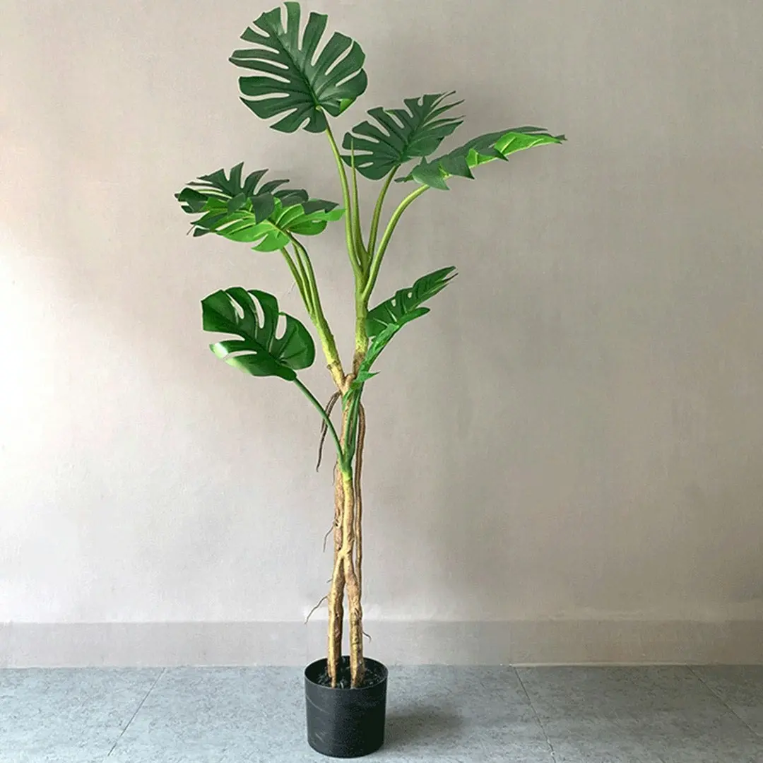 Soga 160cm Tropical Monstera Palm Artificial Plant Tree, Real Touch Technology, with UV Protection