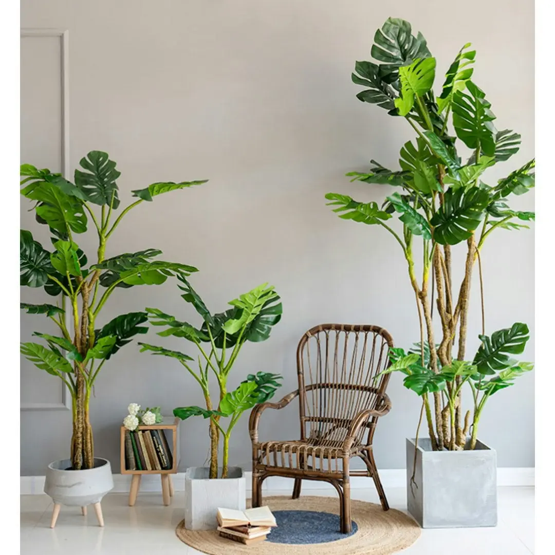 Soga 160cm Tropical Monstera Palm Artificial Plant Tree, Real Touch Technology, with UV Protection