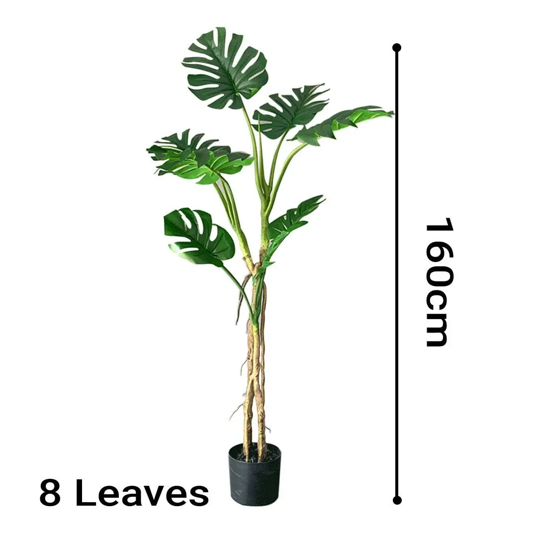 Soga 160cm Tropical Monstera Palm Artificial Plant Tree, Real Touch Technology, with UV Protection