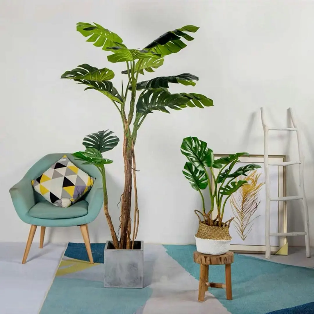 Soga 160cm Tropical Monstera Palm Artificial Plant Tree, Real Touch Technology, with UV Protection