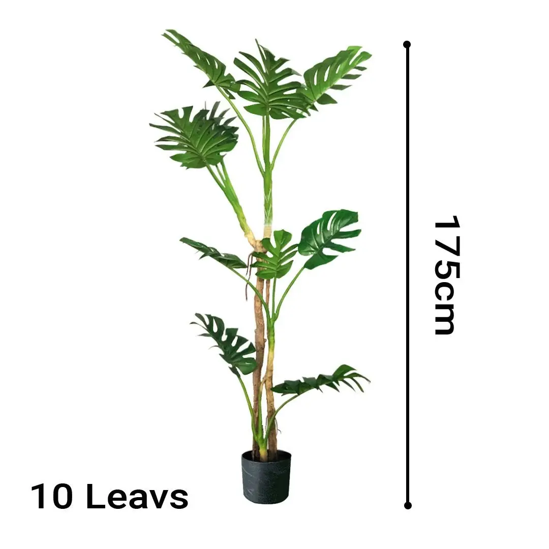 Soga 175cm Tropical Monstera Palm Artificial Plant Tree, Real Touch Technology, with UV Protection