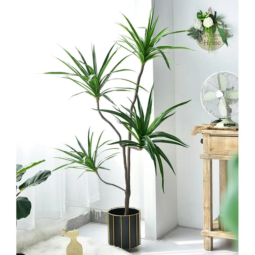 Soga 180cm Soga 180cm Realistic Artificial Dracaena, Rubberised Silk Cloth + Iron Wire, Home Decor