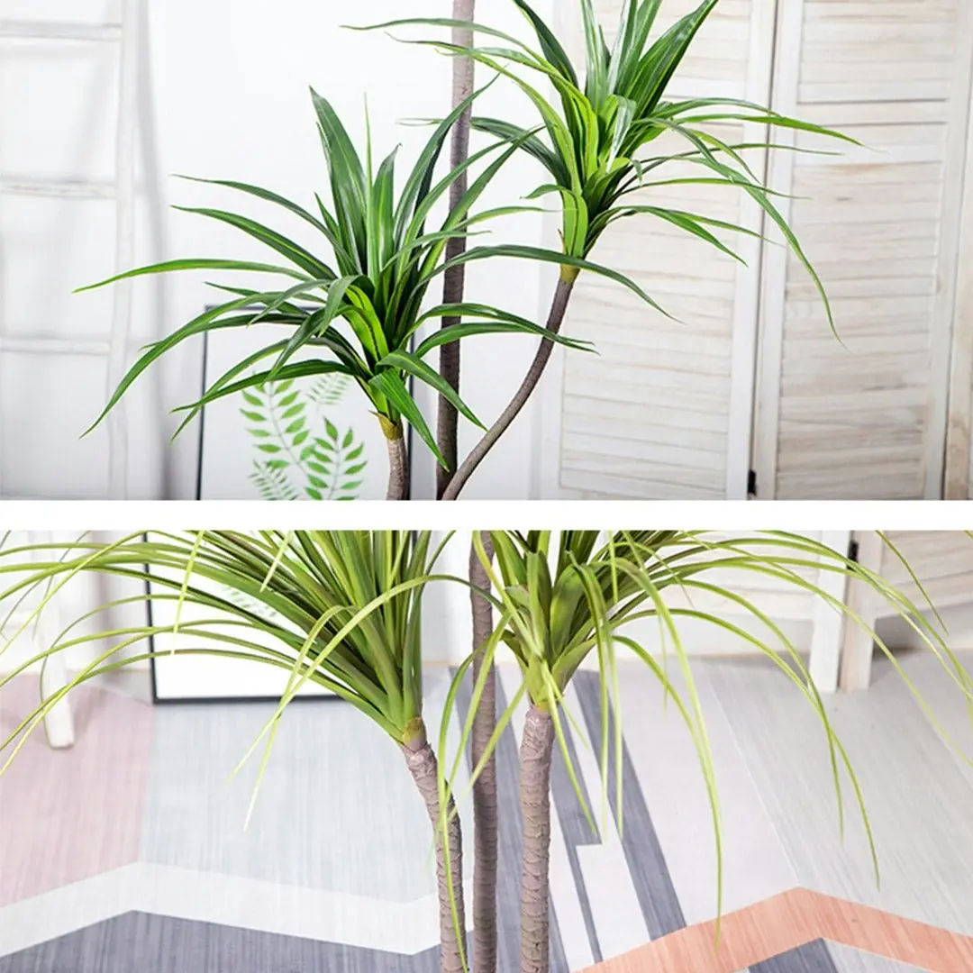 Soga 180cm Soga 180cm Realistic Artificial Dracaena, Rubberised Silk Cloth + Iron Wire, Home Decor