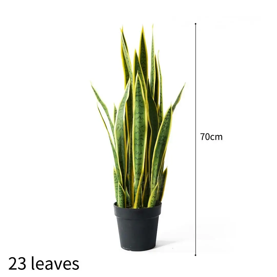 Soga 70cm Artificial Indoor Yellow Edge Tiger Piran Fake Decoration Tree Flower Pot Plant