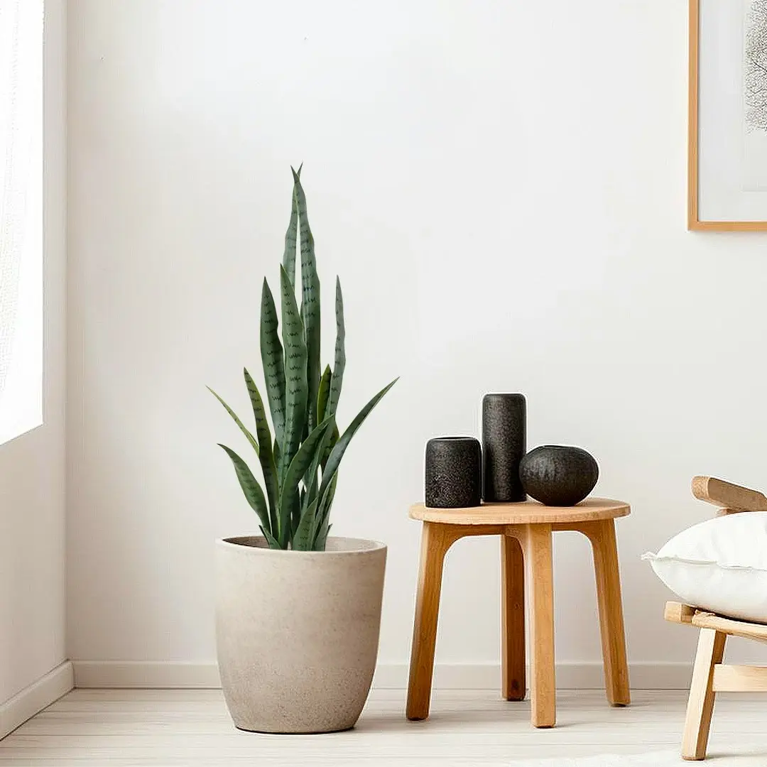 Soga 95cm Sansevieria Snake Artificial Plants with Black Plastic Planter Greenery, Home Office Decor