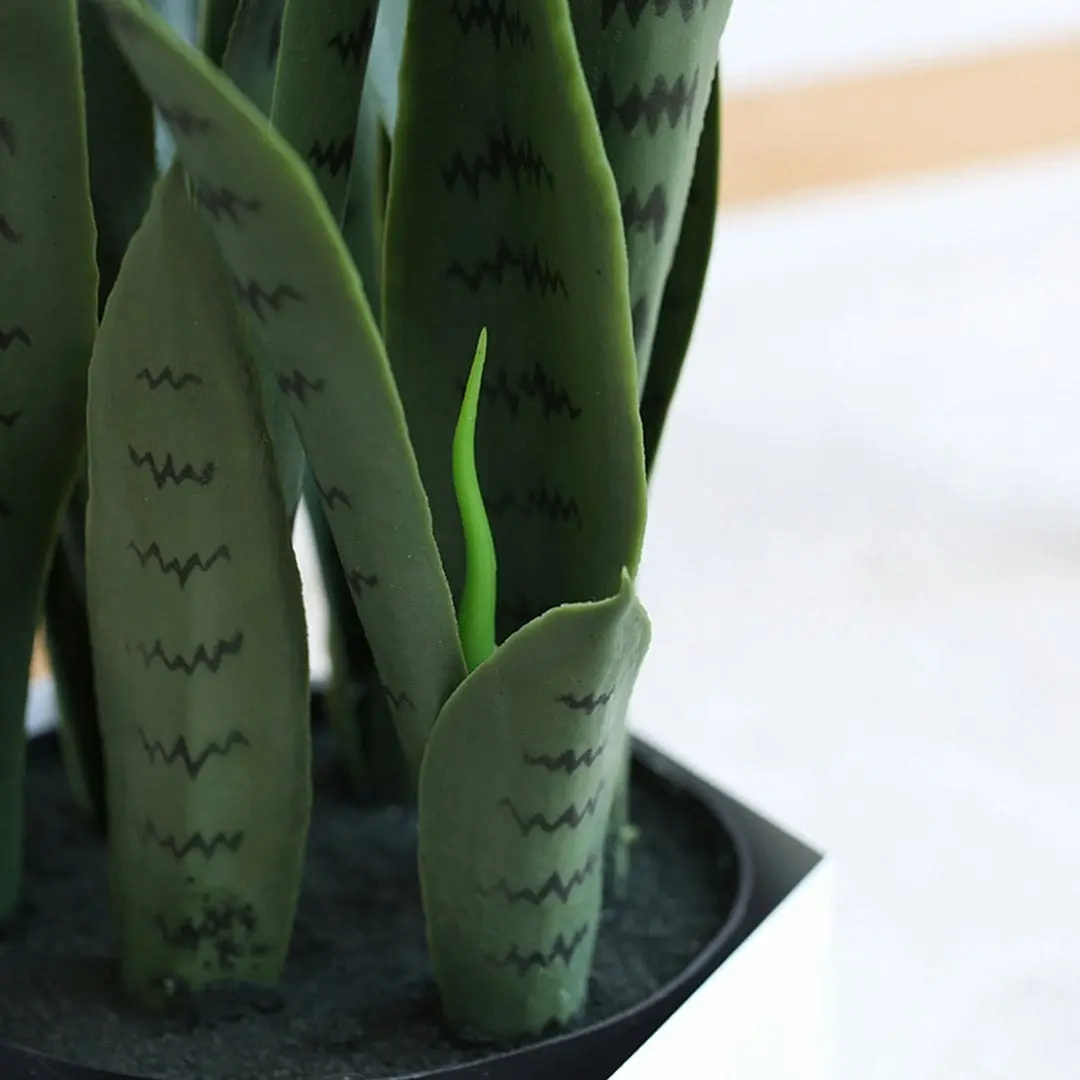 Soga 95cm Sansevieria Snake Artificial Plants with Black Plastic Planter Greenery, Home Office Decor