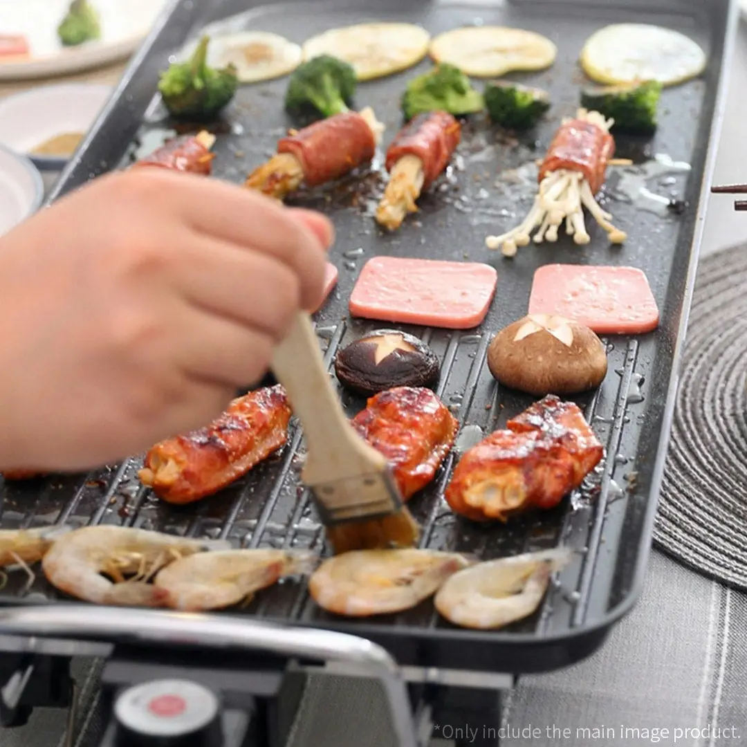 Soga 48cm Electric BBQ Grill Teppanyaki Tough Non-stick Surface Hot Plate Kitchen 3-5 Person