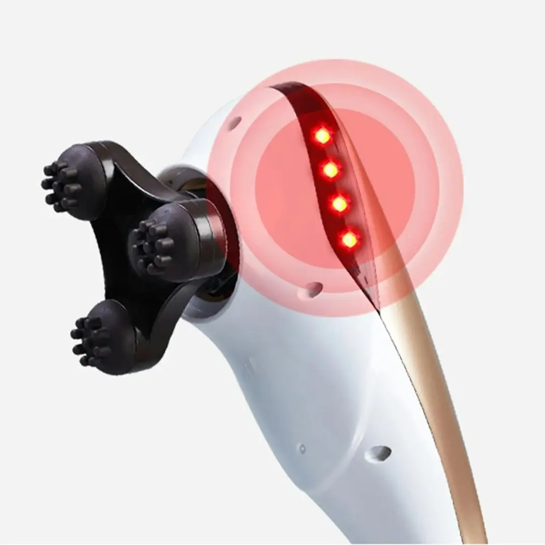 Soga 6 Heads Portable Handheld Massager Soothing Stimulate Blood Flow Shoulder Gold