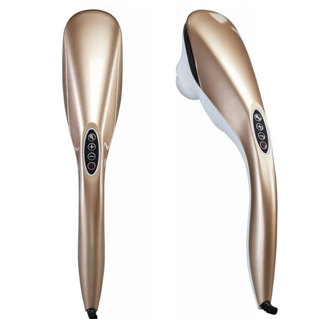 Soga 6 Heads Portable Handheld Massager Soothing Stimulate Blood Flow Shoulder Gold