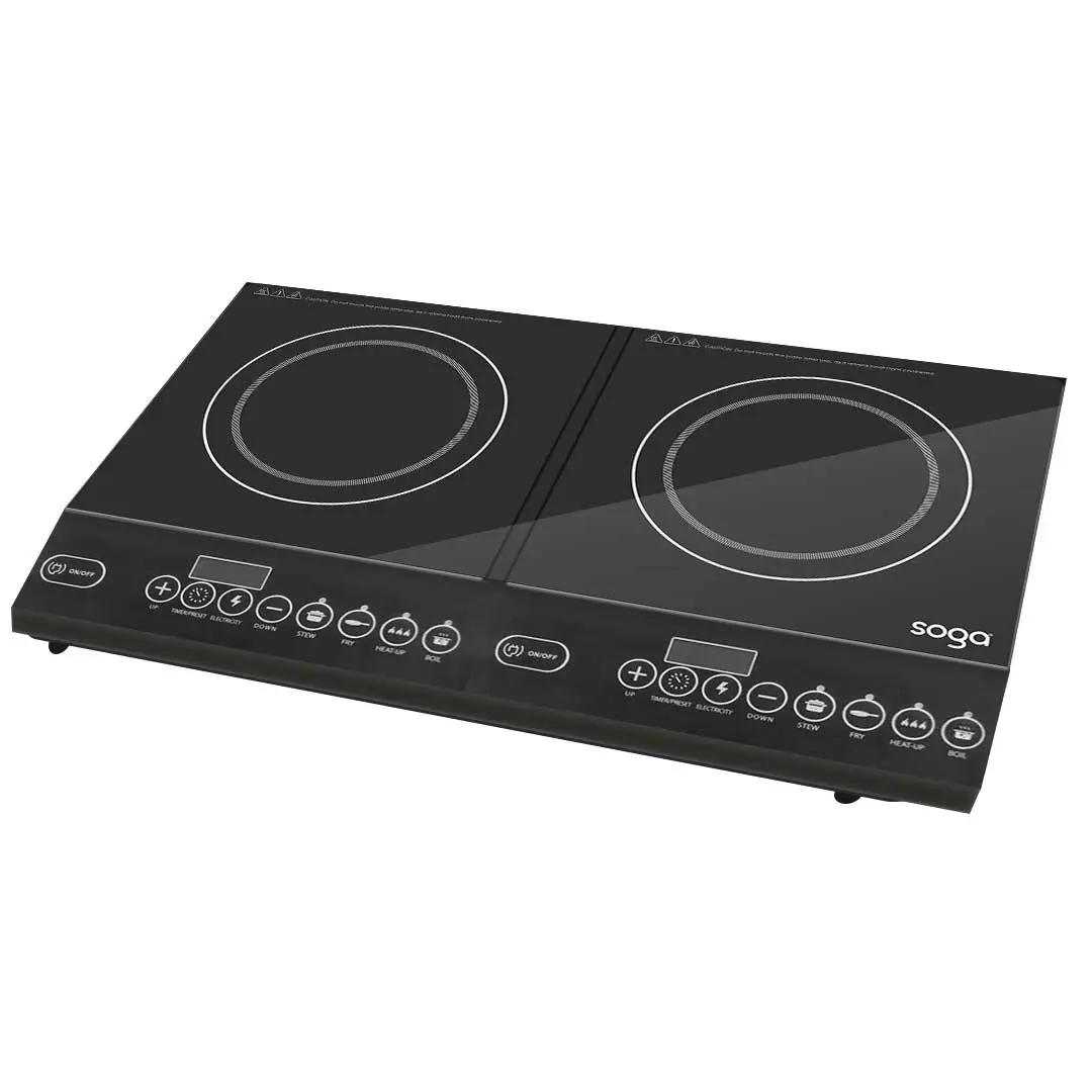 Soga Cooktop Portable Induction LED Electric Double Duo Hot Plate Burners Cooktop Stove