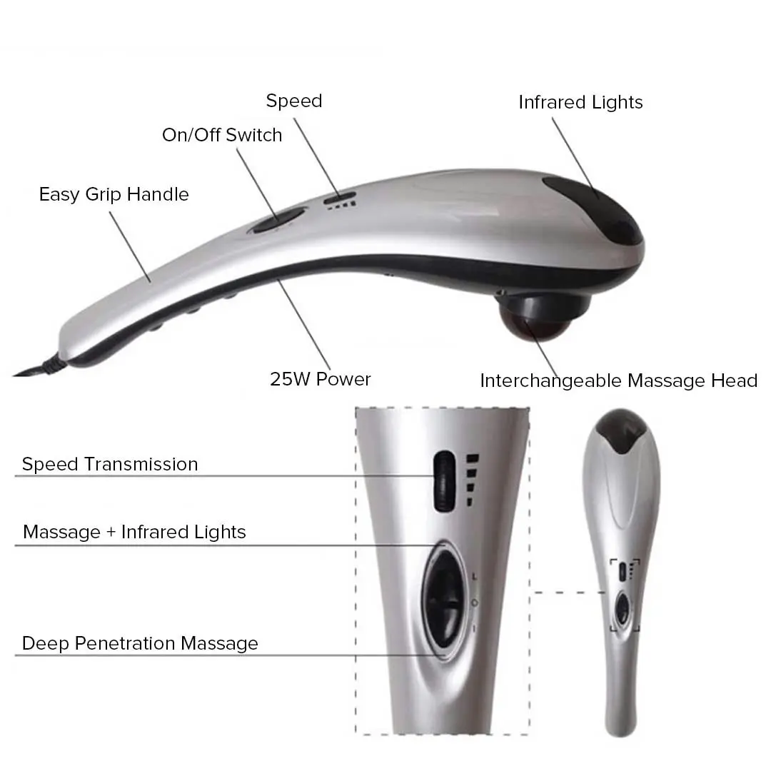 Soga Hand Held Full Body Massager Shoulder Back Leg Pain Therapy