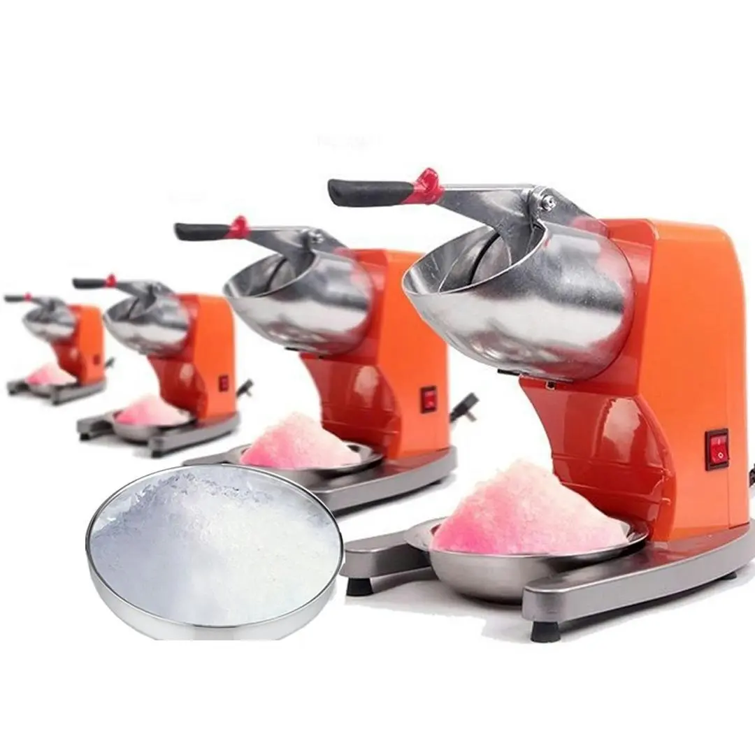 Soga Ice Shaver Electric Stainless Steel Ice Crusher Slicer Machine Commercial Orange