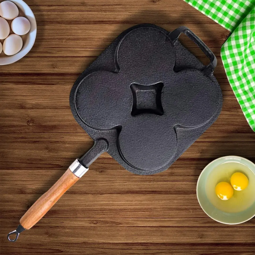 Soga 4 Mold Cast Iron Breakfast Fried Egg Pancake Omelette Fry Pan