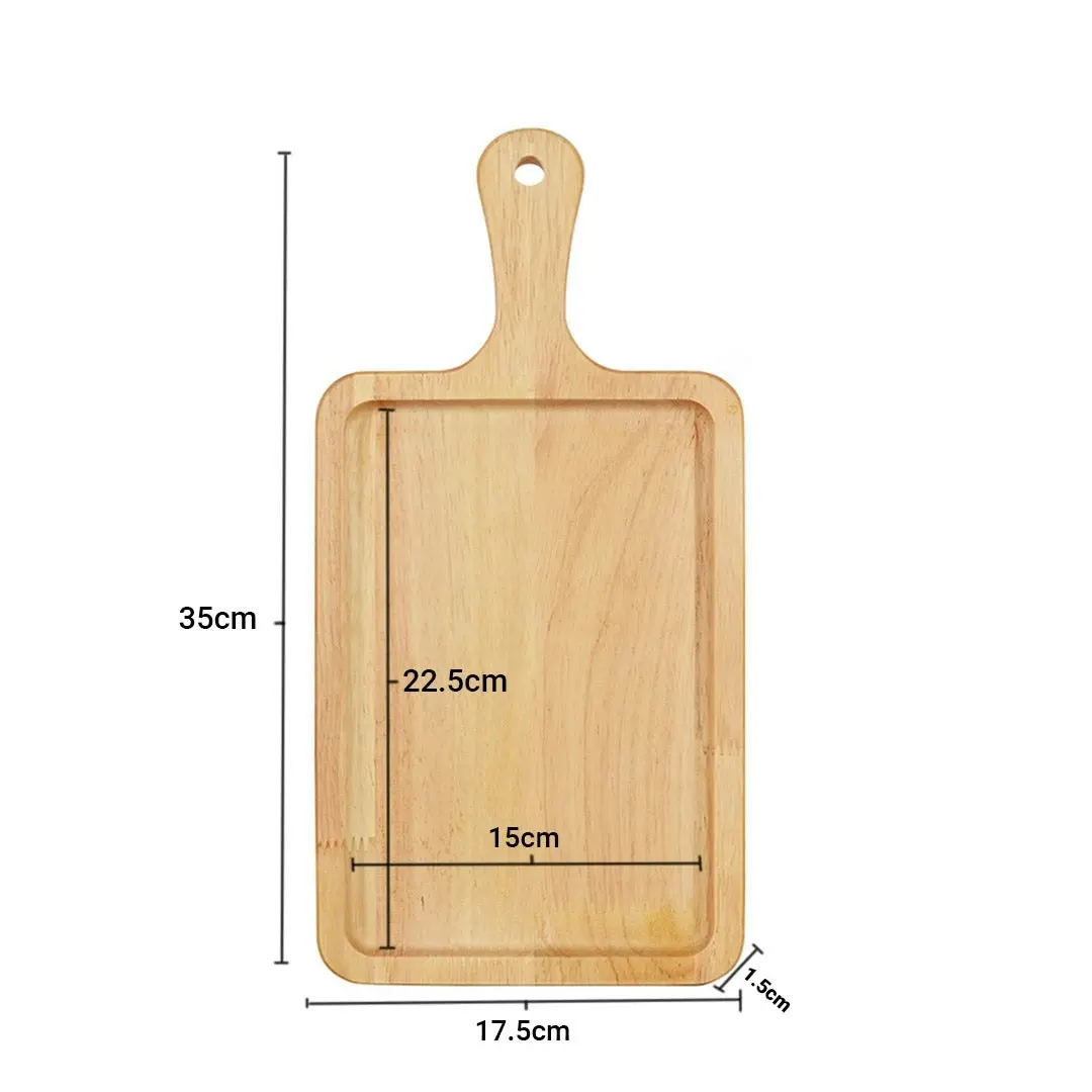 Soga 35cm Rectangle Premium Wooden Oak  Food Serving Tray Charcuterie Board Paddle Home Decor