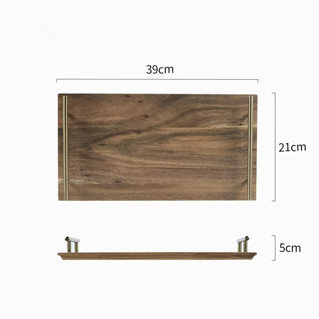 Soga 39cm Brown  Rectangle Wooden Acacia Food Serving Tray Charcuterie Board Home Decor