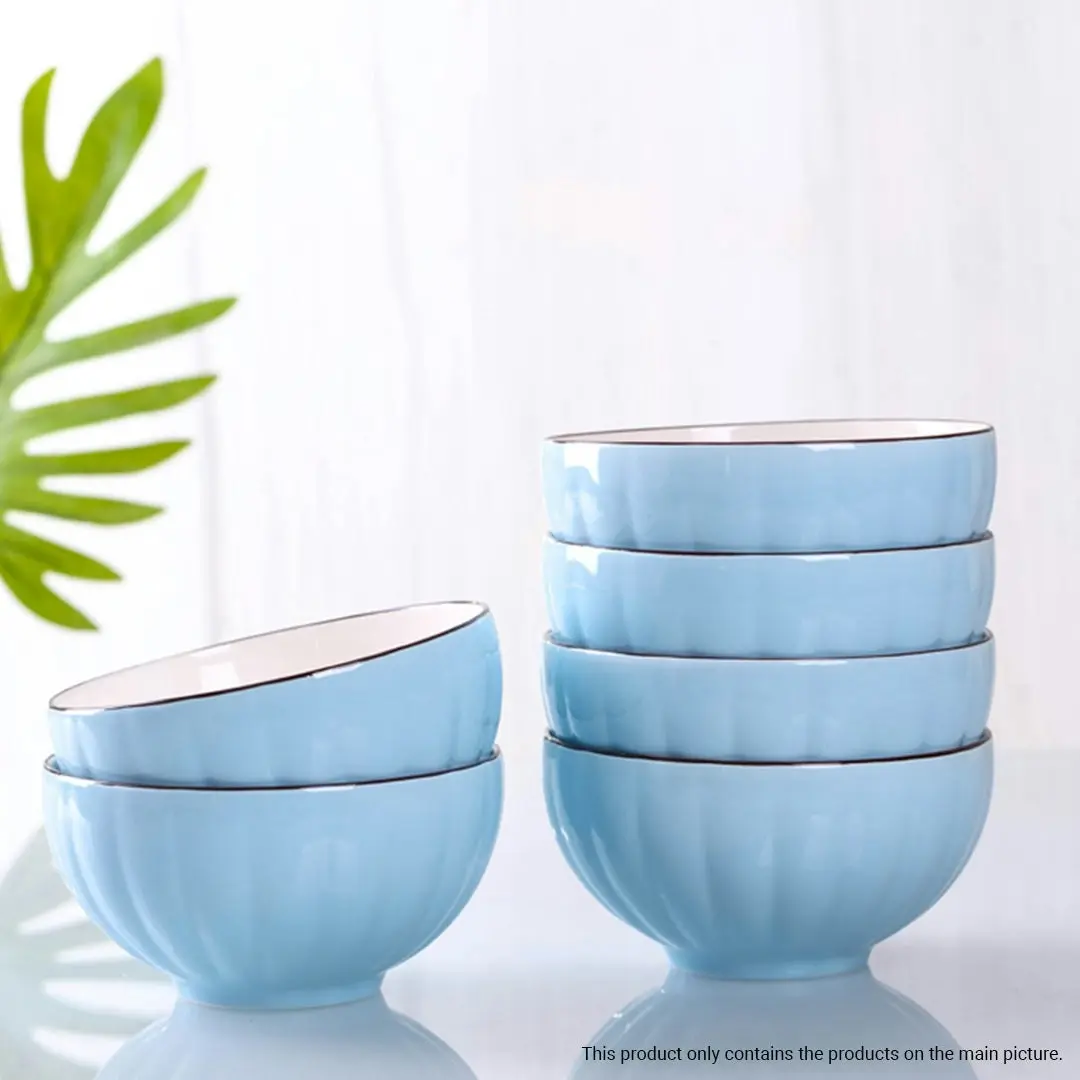 Soga Blue Japanese Style Ceramic Dinnerware Crockery Soup Bowl Plate Server Kitchen Home Decor Set of 12