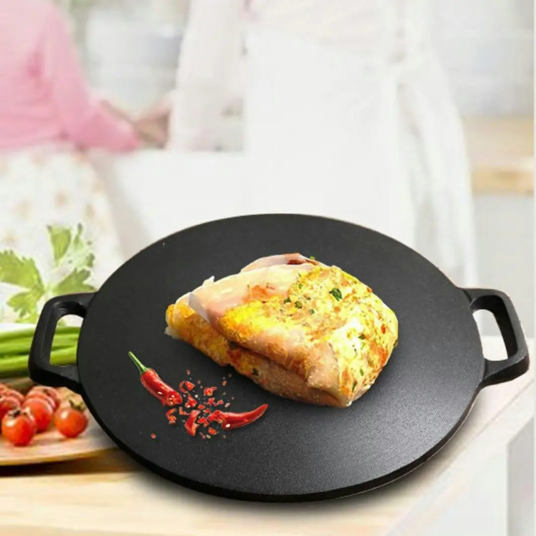 Soga Cast Iron Induction Crepes Pan Baking Cookie Pancake Pizza Bakeware