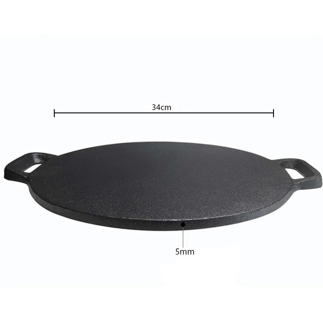 Soga Cast Iron Induction Crepes Pan Baking Cookie Pancake Pizza Bakeware