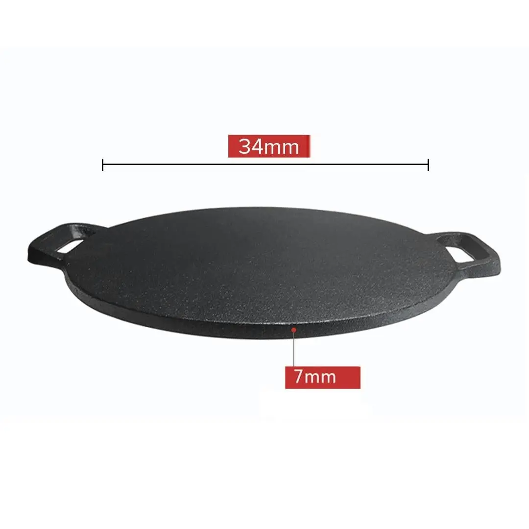 Soga Cast Iron Induction Crepes Pan Baking Cookie Pancake Pizza Bakeware