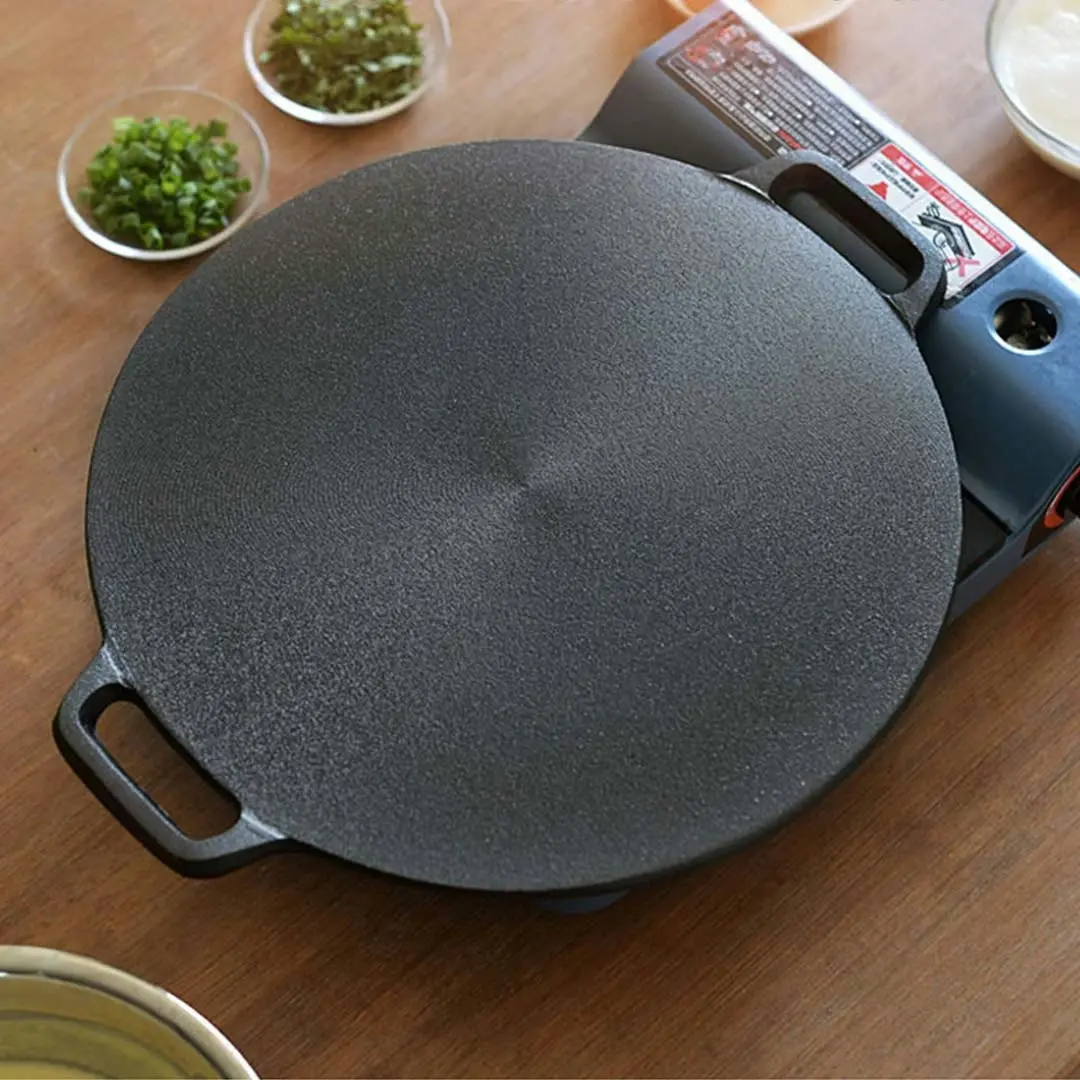 Soga Cast Iron Induction Crepes Pan Baking Cookie Pancake Pizza Bakeware