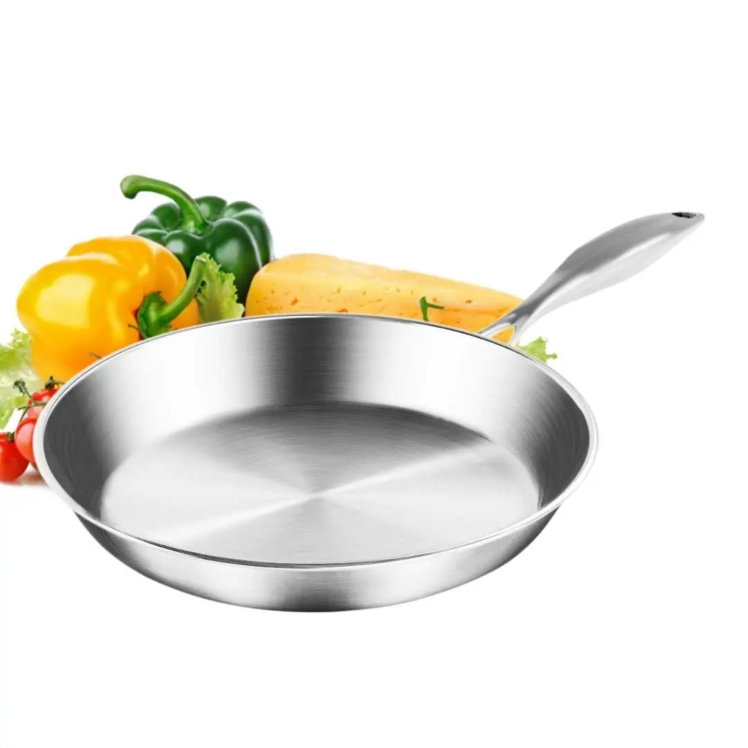 Soga Stainless Steel Fry Pan 20cm Frying Pan Top Grade Induction Cooking FryPan